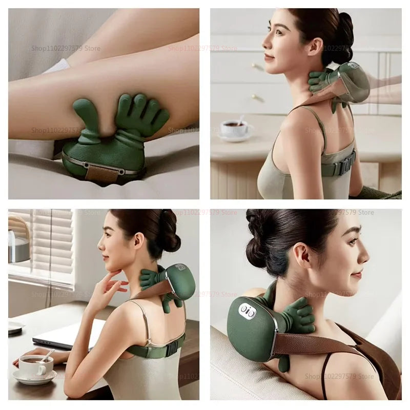 Wireless Neck And Shoulder Massager – 4D Kneading Relief
